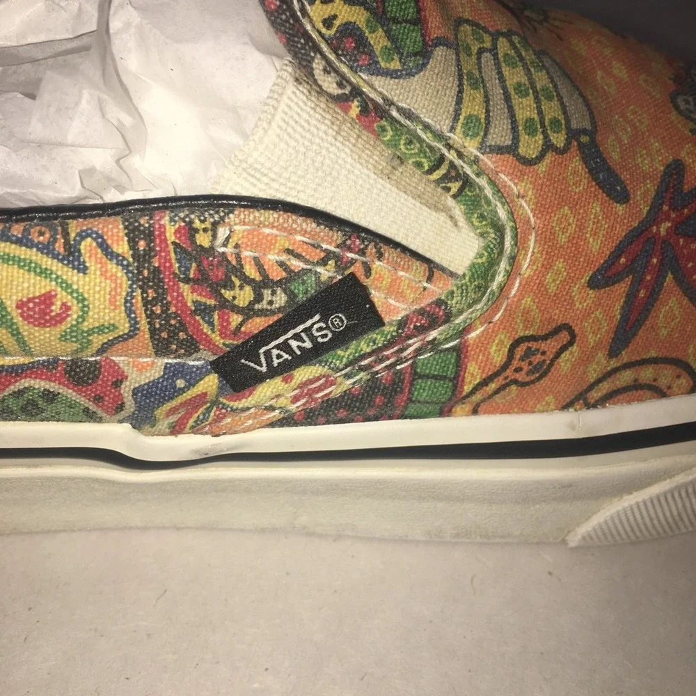 Vans Van Doren Multi Aborigi Skateboard Sneakers Mermaids Nautical Sz. M8, W9.5